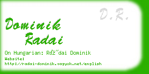 dominik radai business card